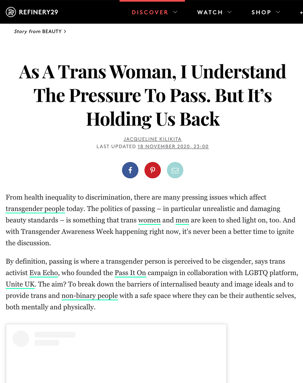 The London Transgender Clinic In The Press